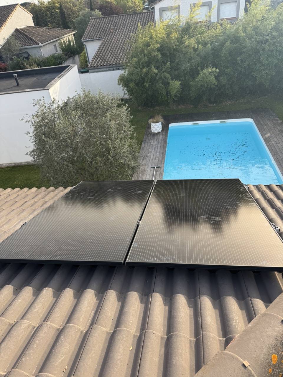 INSTALLATION DE PANNEAUX DUALSUN 500 POUR 7,5 Kwc À COLOMIERS SUR TOITURE MIXTE POUR DE L'AUTO-CONSOMATION