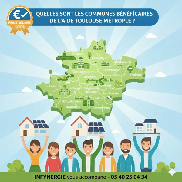 Quelles sont les communes bénéficiaires de l'aide Toulouse Métropole ?